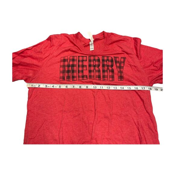 Bella + Canvas T-Shirt Women’s Large Red Cotton Crew Neck Short Sleeve Pullover - Picture 4 of 7